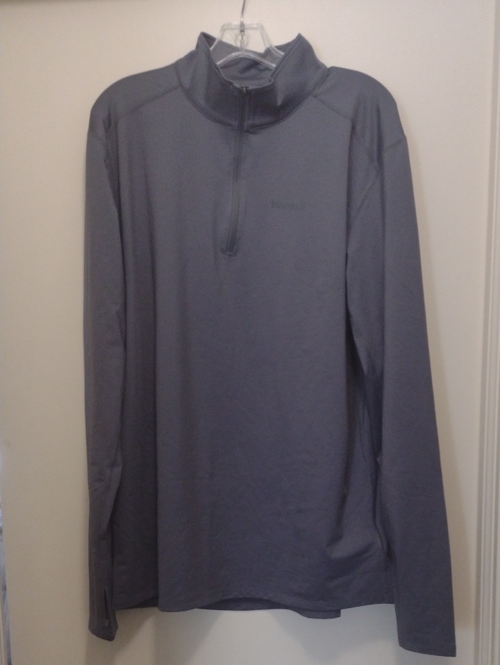 Marmot Gray Quarter-Zip Sweater (J744)